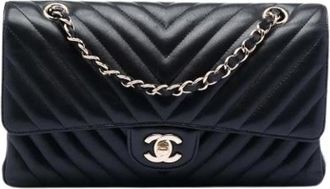 Chanel Pre-owned Classic Flap Schoudertas - Dames - Vintage Schoudertas - Zwart - ONE Size - Leer - Vintage