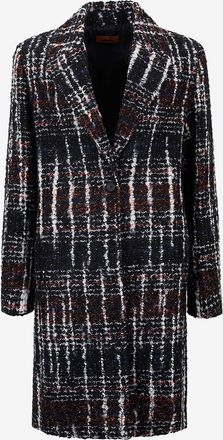 Missoni Halblanger Tweed-Mantel mit Reverskragen