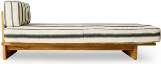 HKliving Teak Outdoor Daybed, chalkstripe