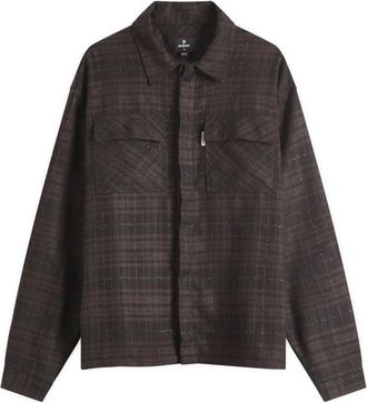 Represent Coffee REP Logo Flannel Plaid Overshirt Jacket