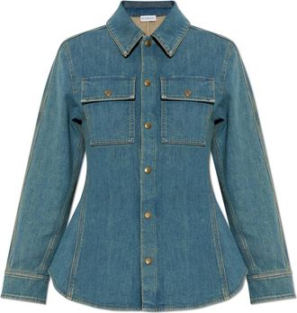 Burberry Dakota Denim Shirt - Dames - Spijkeroverhemden - Blauw - S - Denim - Overhemden
