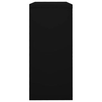 Berkfield Home Sliding Door Cabinet Black 90x40x90 cm Steel | Size: 90 x 40 x 90 cm