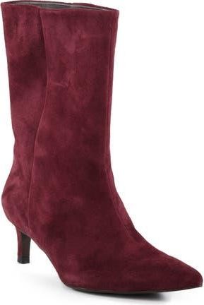Seychelles Game Changer Pointed Toe Kitten Heel Boot in Mahogany Suede at Nordstrom Rack, Size 7.5