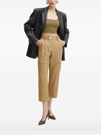 Pinko logo-jacquard top - Green