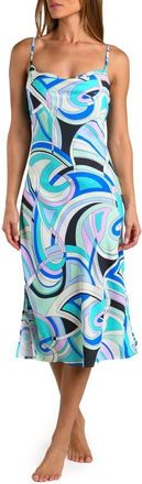 Sunshine 79 Studio Swirl Cowl Neck Sleeveless Midi Dress in Seafoam at Nordstrom, Size X-Small