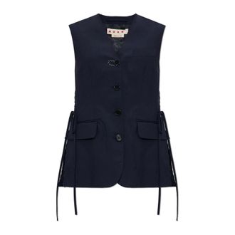 Marni Vests, female, Blue, Size: 2XS Vest with a vintage effect