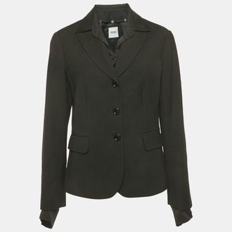 Moschino Moschino Cheap and Chic Black Crepe Detachable Collar Blazer L