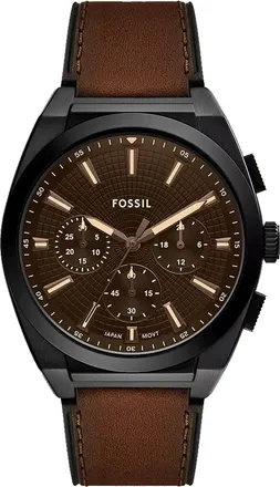 Fossil Mens Everett Chronograph Brown Dial Watch