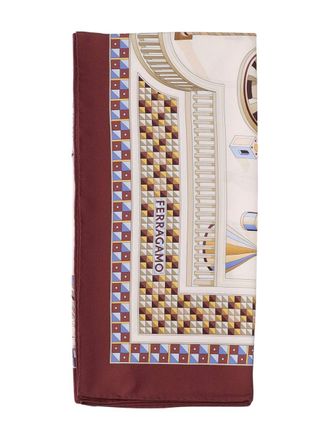 Ferragamo Nadir-print silk scarf - women - Silk - One Size - Neutrals
