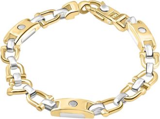 Pompeii3 Mens Figaro 14k Gold (33gram) or Platinum (53gram) 7.5mm Link Bracelet 8.25