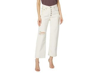 Levi's Snap Ribcage Straight Ankle Womens Jeans Barely Freezing with Damage : 29 27, Cotton/Denim