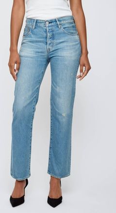 Moussy Goulds Straight Leg Jean In Blue