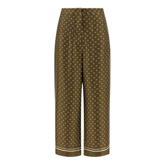 Max Mara MstOttelia Trousers - female - Max Mara Studio - Straight Trousers - Green - XL - Trousers