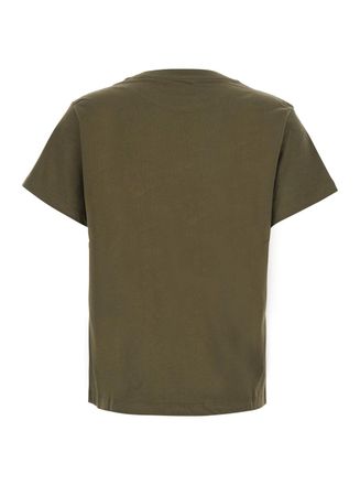 BA&SH Logo-Graphic Cotton T-shirt - Green