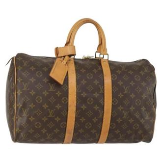 Louis Vuitton Pre-owned Weekend Bags, female, Brown, Size: ONE SIZE Pre-owned Canvas Weekend Bag