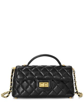 Tiffany & Fred Top-Handle Quilted Sheepskin Leather