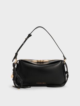 Charles & Keith Mini Haylen Braided-Charm Shoulder Bag