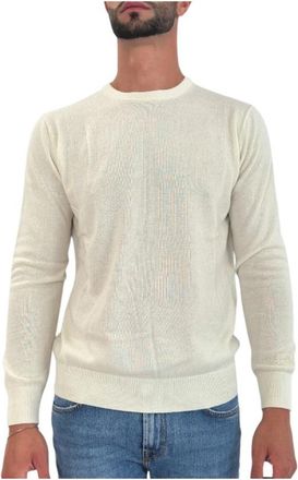 Saint Barth Maglione a maglia rasata fn. 12 - Heren - Ronde hals truien - Wit - S - Wol - Truien & Vesten