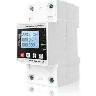 OEM Rel&eacute; Wi-fi Monof&aacute;sico Y Contador De Energ&iacute;a Inteligente, 63 A, Ajustable, Digital, Con Protecci&oacute;n Contra Sobretensiones Y Sobrecargas, Tuya