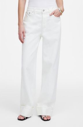 Madewell Low Slung Baggy Jeans in Pure White at Nordstrom, Size 29