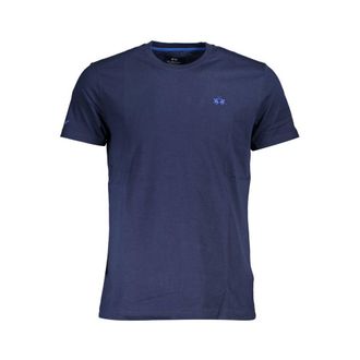 La Martina La Martina Blauwe Katoenen Heren T-Shirt