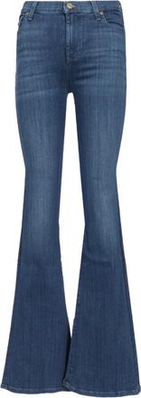 7 For All Mankind HW Ali Neptune High-waist Flared Jeans - Dames - Flared Jeans - Blauw - W24 - Denim - Jeans