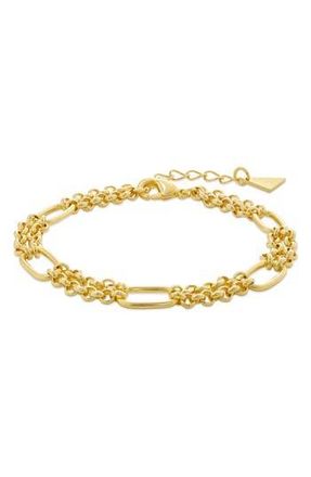 Sterling Forever Zenni Station Chain Bracelet in Gold at Nordstrom Rack