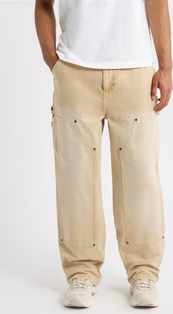 Elwood Industry Cotton Canvas Carpenter Pants in Khaki at Nordstrom, Size 28