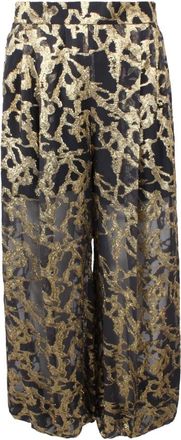 Nina Ricci Harembroek met goud gemarmerd patroon - Dames - Wijde Broeken - Veelkleurig - XS - Broeken