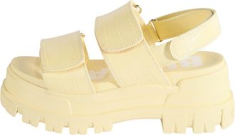 Buffalo Aspha Snd Platform Sandal in Croco Vanilla at Nordstrom, Size 39