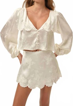 For Love & Lemons Locked Hearts Top In White