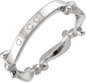 Gucci Platinum 950 Band Ring (Pre-Owned)