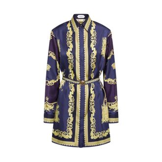 Versace Shirt Dress - Dames - Shirt Kleedjes - Blauw - S - Kleedjes