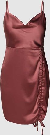 Jake*s Cocktailkleid mit Wasserfall-Ausschnitt in Rostrot, Gr&ouml;&szlig;e 40