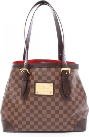 Louis Vuitton Brown Damier Canvas Coated Canvas Leather Handbag Tote Bag (Pre-Owned)