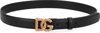 Dolce & Gabbana Leather Belt - Black