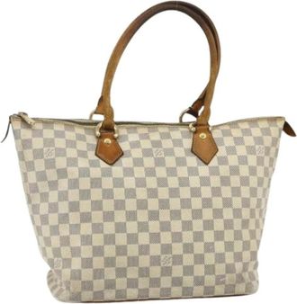 Louis Vuitton Pre-owned Tote Bags, female, White, Size: ONE SIZE Pre-owned Damier Azur Tote Bag