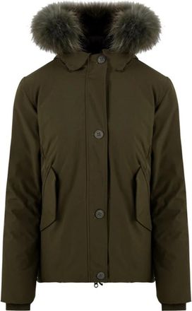 Bomboogie Stijlvolle Olijf Nachtjas - Dames - Winterjassen - Groen - M - Polyester - Jassen