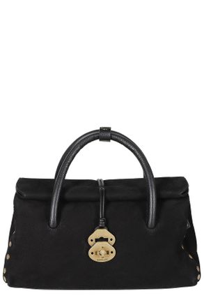 Zanellato Shoulder Bag In Jones Nabuk Leather With Roll-Top Closure