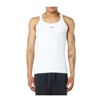 Diesel Sleeveless Tops, male, White, Size: L Tank Tops