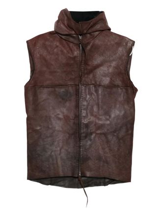 Ma+ Mouwloze hoodie - Bruin