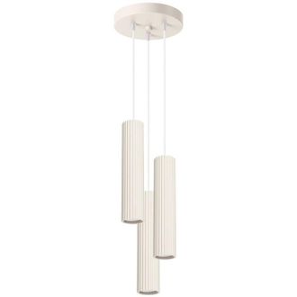 Wonderlamp L&aacute;mpara Colgante Moto Beige, 3 Luces