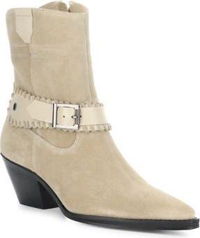Bos. & Co. Tartan Bootie in Beige Suede at Nordstrom Rack, Size 6-6.5Us / 37Eu