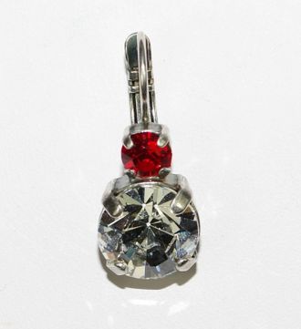 Mariana Womens Audrey Earrings In Clear/red