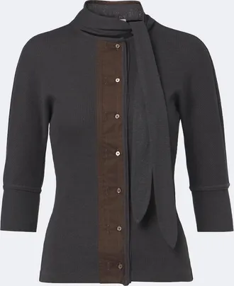 Christophe Lemaire Cotton and linen-blend jersey T-shirt