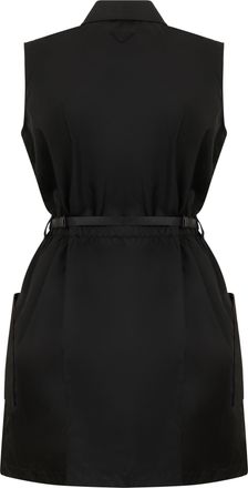 Prada Womens Short Dress Black Nylon Polyamide