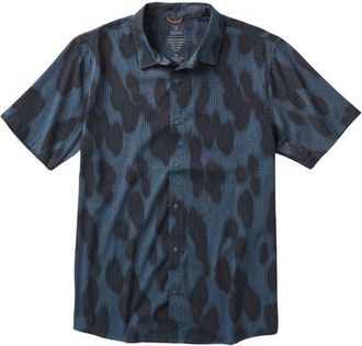 Roark Bless Up Short Sleeve Button-Up Shirt in Sea Leopar at Nordstrom, Size Small