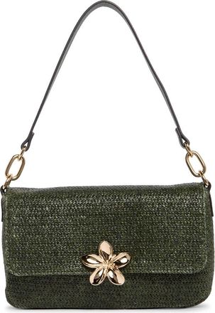Nanette Lepore Woven Shoulder Bag in Clover Straw /Clover at Nordstrom Rack