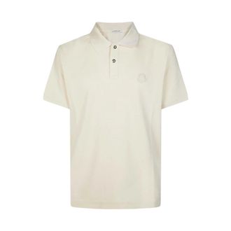 Moncler Polo Shirts, male, Beige, Size: XL Cotton Piqu&eacute; Polo Shirt
