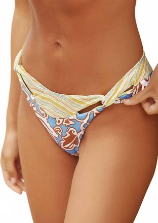 Free People Donna Reversible Bikini Bottoms In Blue